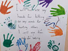 Hands and words for helping, not hurting