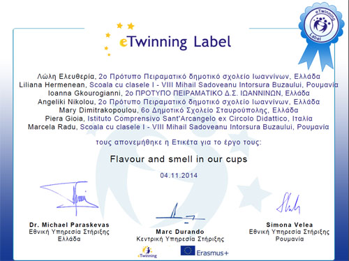 etwinning herbs label 